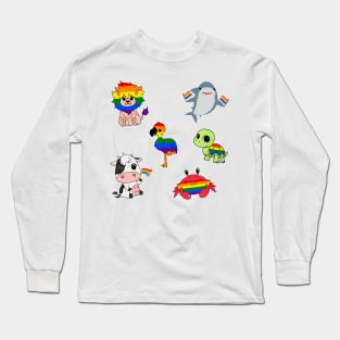 Rainbow Animal Collection Long Sleeve T-Shirt